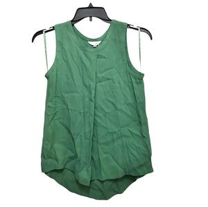 Lost April Green Pleated Sleeveless Knit Top